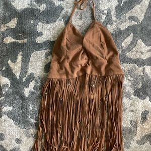 Halter fringe top!!